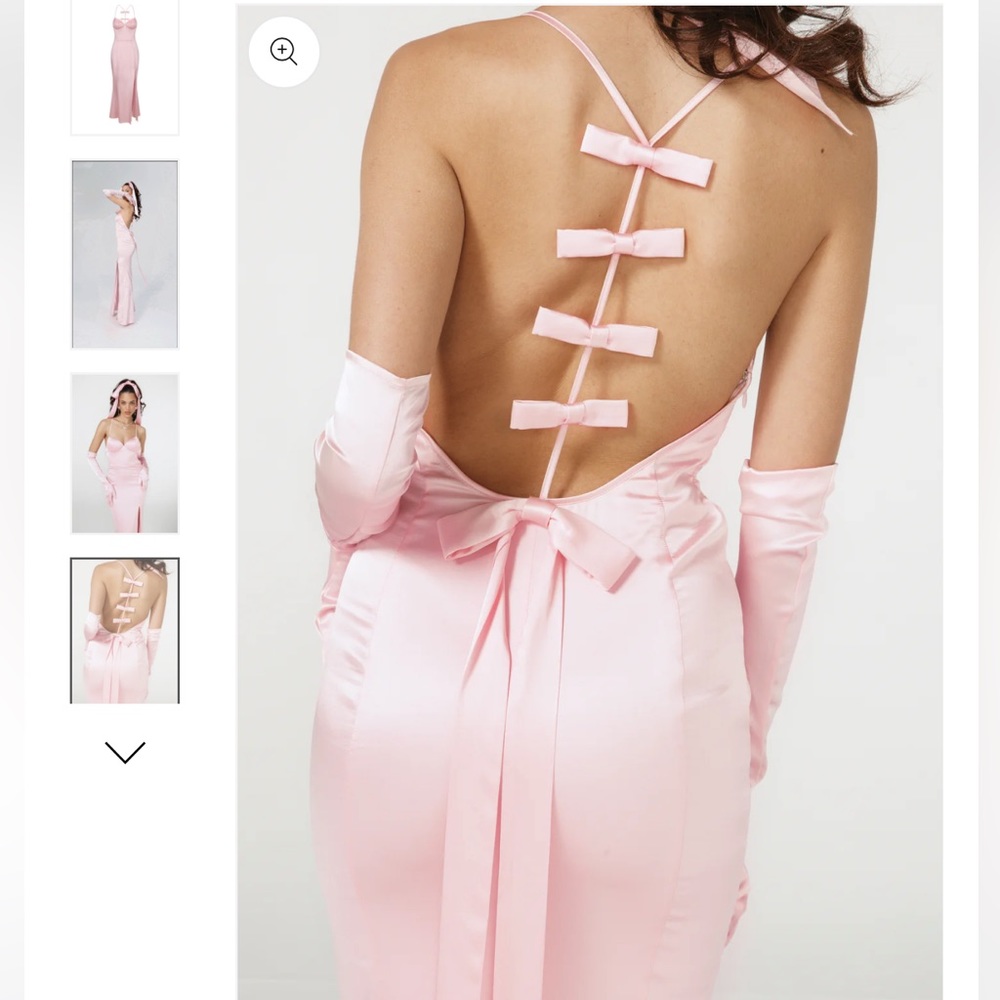 Nana Jacqueline - Angelique Bow Dress (Pink) Size large - NWT - Picture 5 of 9